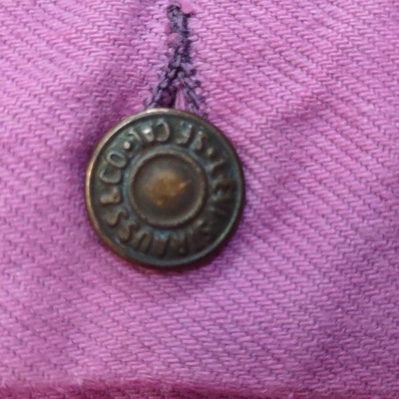 LF RP4 Levi's Eleanor Tie Dye Patched Denim Jacket One Size Pink - Picture 6 of 10